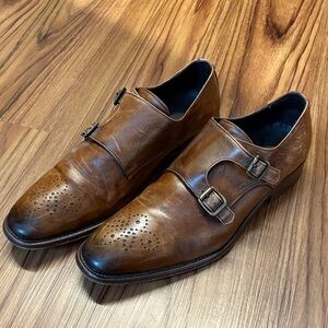 Johnston & Murphy COLLECTION Italy Double Monk Strap wingtip - men’s size 9.5